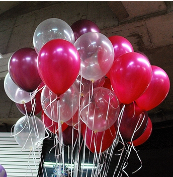 헬륨풍선-레드&와인톤
