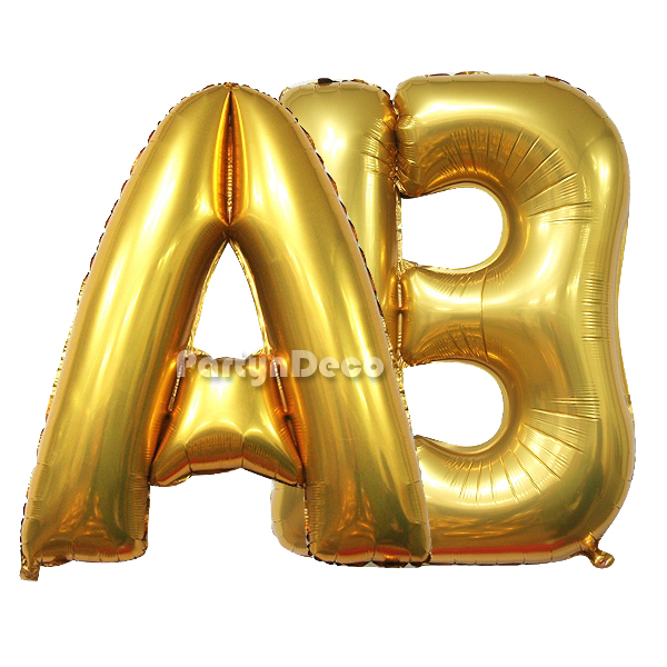  헬륨 알파벳 은박풍선-대(골드)