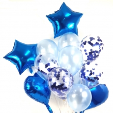 블루컨페티헬륨풍선세트(14입)