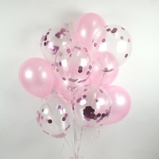 핑크컨페티헬륨풍선세트(10입)