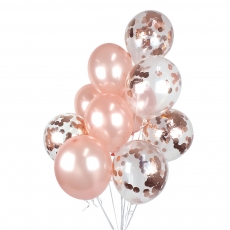 로즈골드컨페티헬륨풍선세트(10입)
