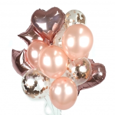 로즈골드컨페티헬륨풍선세트(14입)