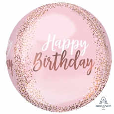 오브 블러쉬 버스데이 은박풍선