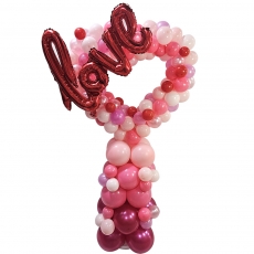 LOVE 핑크하트기둥장식세트,풍선DIY세트