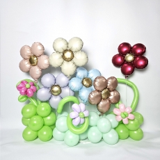 컬러꽃풍선세트+스탠드,풍선DIY세트