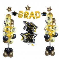 학사모졸업축하펄골드스탠드앤가랜드세트